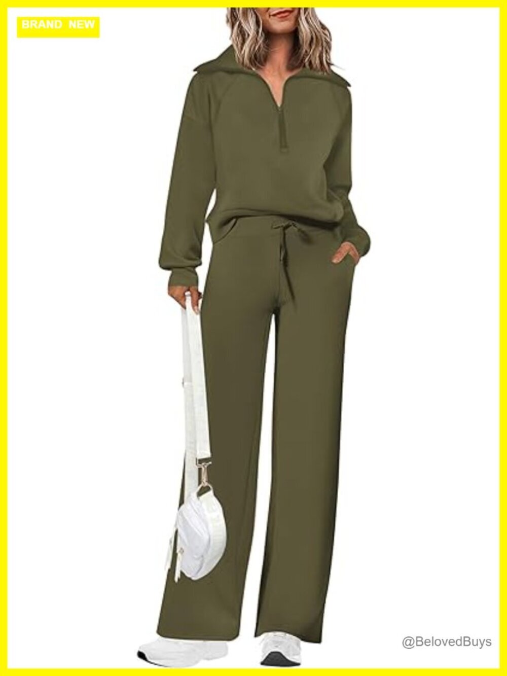 Cozy 2 Piece Sweatshirt & Wide Leg Pants Tracksuit Set